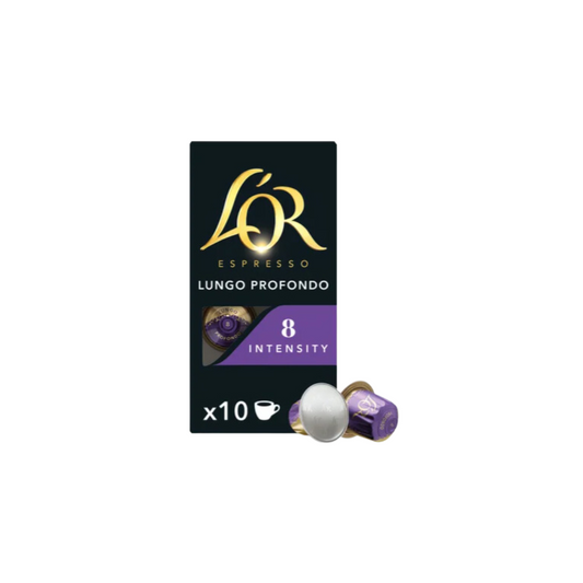 L'OR Espresso Profondo Lungo Intensity 8 Aluminium Coffee Pods x10