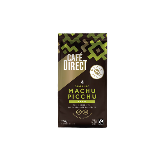 Cafédirect 4 Organic Machu Picchu Peru Coffee Beans 200g