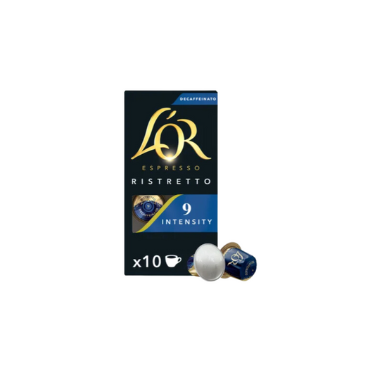 L'OR Espresso Ristretto Decaf Intensity 9 Aluminium Coffee Pods x10