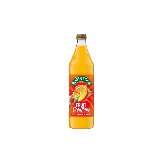 Robinsons Fruit Creations Orange & Mango Squash Bottle, 1L