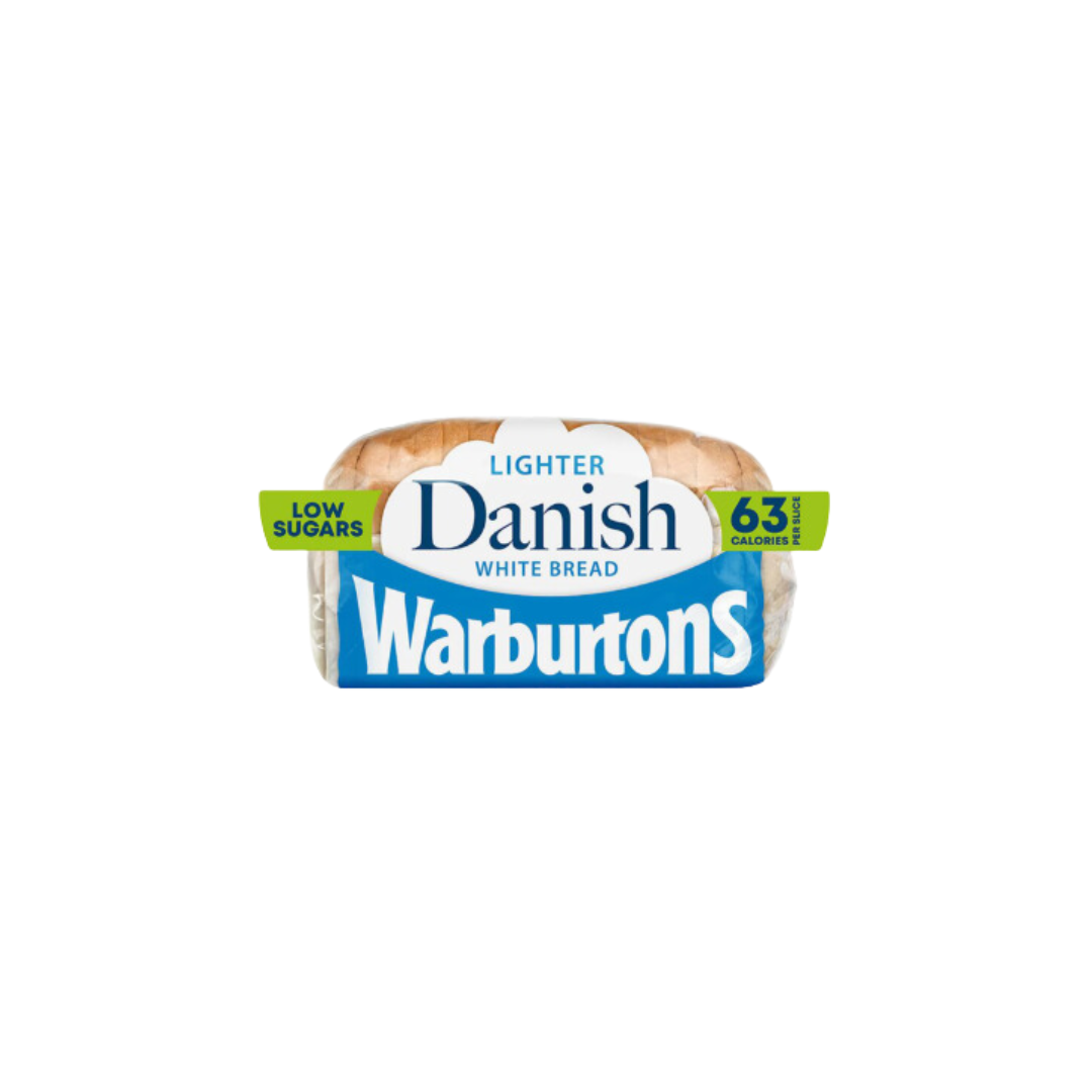 Warburtons Danish Lighter White Bread 400g