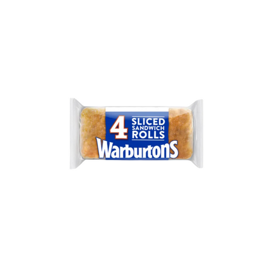 Warburtons 4 Sliced Sandwich Rolls