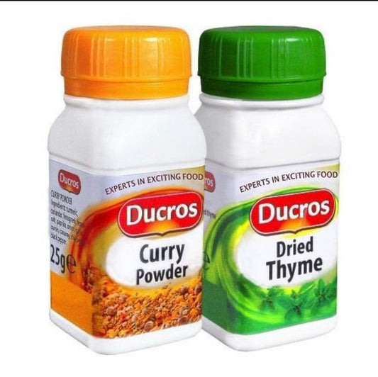 Ducros curry and thyme set- 1 bottle each